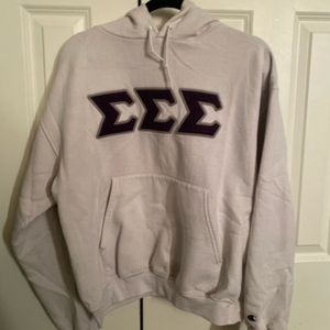 Sigma Sigma Sigma Champion Hoodie, Size Medium